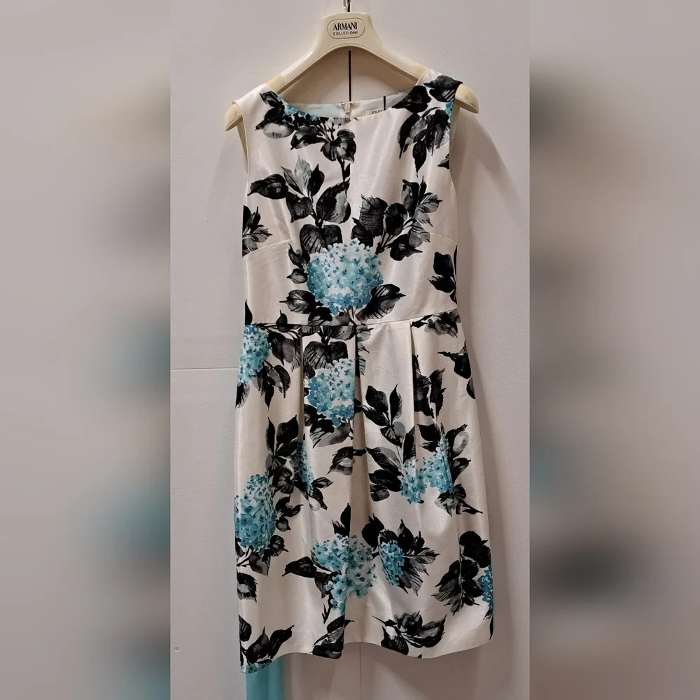 NWT Precis Petite Women's Dress Floral A-Line Sundress Belted Size 10 US - Picture 1 of 14